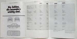 1987 BMW 316i 318i 320i 325i Sales Brochure - German Text