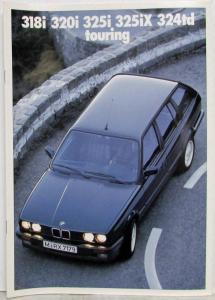 1990 BMW 318i 320i 325i 325iX 324td Touring Sales Brochure - German Text