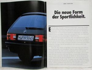 1990 BMW 318i 320i 325i 325iX 324td Touring Sales Brochure - German Text