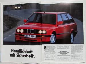 1990 BMW 318i 320i 325i 325iX 324td Touring Sales Brochure - German Text