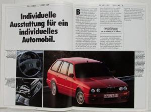 1990 BMW 318i 320i 325i 325iX 324td Touring Sales Brochure - German Text