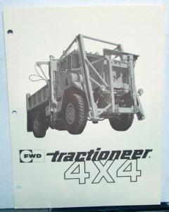 1973 FWD Trucks Dealer  Tractioneer 4 X 4 Sales Brochure Folder
