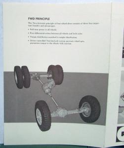 1973 FWD Trucks Dealer  Tractioneer 4 X 4 Sales Brochure Folder