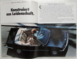 1988 BMW 320i Cabrio 325i Cabrio Sales Brochure - German Text