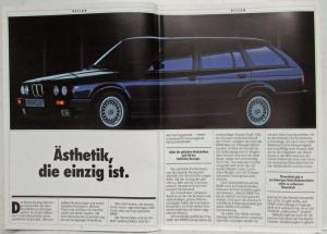 1987 BMW 320i 325i 325iX 324td Touring Sales Brochure - German Text