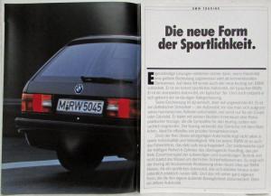 1988 BMW 320i 325i 325iX 324td Touring Sales Brochure - German Text