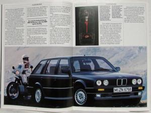 1988 BMW 320i 325i 325iX 324td Touring Sales Brochure - German Text