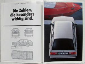 1988 BMW 320i 325i 325iX 324td Touring Sales Brochure - German Text