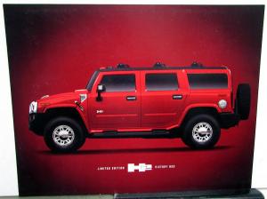 2007 Hummer H2 Limited Edition Victory Red Sales Data Sheet Handout Card