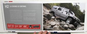 2009 Hummer H2 H3 & H3T Foreign Dealer French Text Sales Brochure