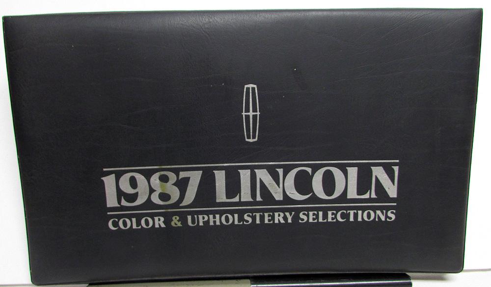1987 Lincoln Dealer Upholstery Album Givenchy Bill Blass Cartier Mark VII