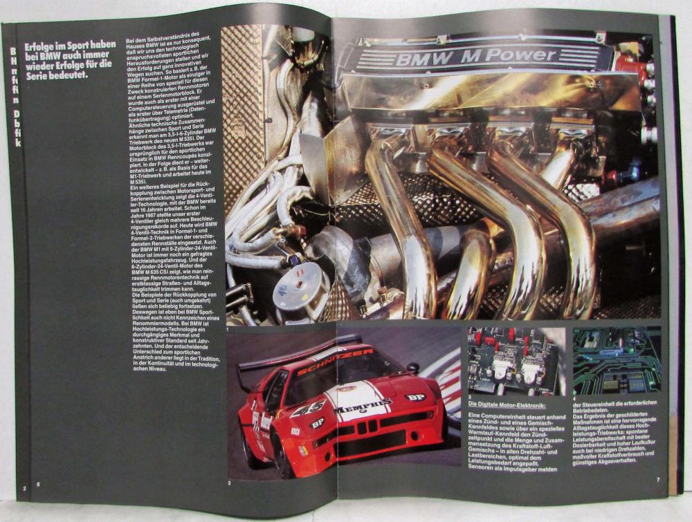 Brochure BMW M535i 1985 – Catalogue Prospectus Vente – Allemand – Occasion
