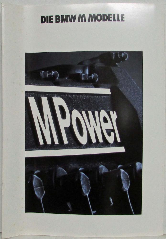 1991 BMW M Models Sales Brochure - German Text