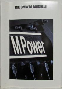 1991 BMW M Models Sales Brochure - German Text