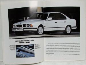 1992 BMW Model Range Sales Brochure