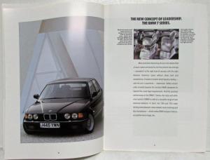 1992 BMW Model Range Sales Brochure