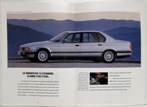 1992 BMW Gamme Sales Brochure - French Text