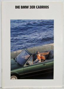 1990 BMW 3 Series Cabrios Sales Brochure - German Text