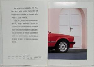1990 BMW 3 Series Cabrios Sales Brochure - German Text