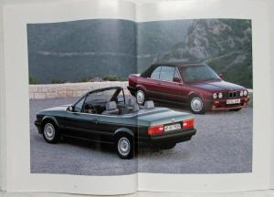 1990 BMW 3 Series Cabrios Sales Brochure - German Text