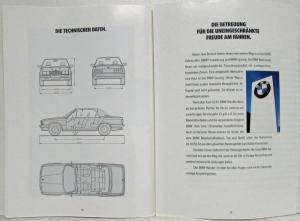 1990 BMW 3 Series Cabrios Sales Brochure - German Text