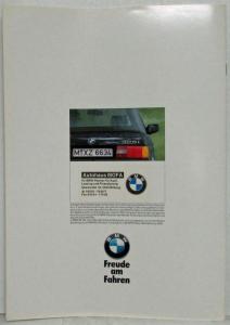 1990 BMW 3 Series Cabrios Sales Brochure - German Text
