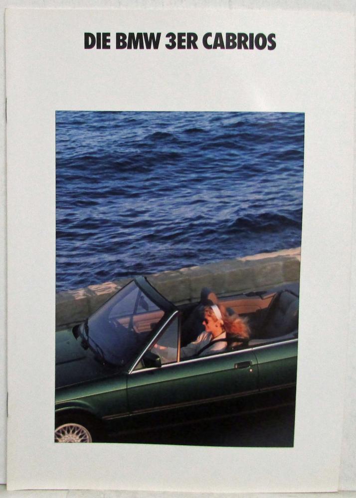 1991 BMW 3 Series Cabrios Sales Brochure - German Text