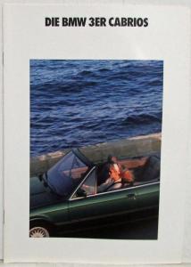 1991 BMW 3 Series Cabrios Sales Brochure - German Text