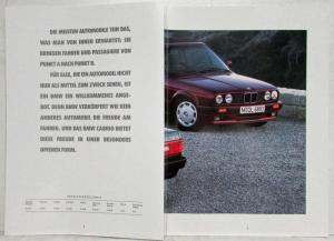 1991 BMW 3 Series Cabrios Sales Brochure - German Text