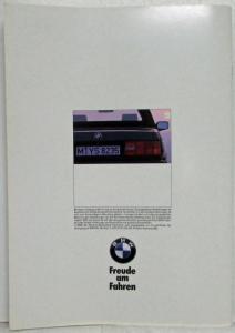 1991 BMW 3 Series Cabrios Sales Brochure - German Text