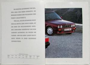 1992 BMW 3 Series Cabrios Sales Brochure - German Text