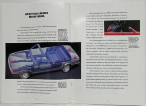 1992 BMW 3 Series Cabrios Sales Brochure - German Text