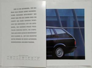 1991 BMW 3 Series Touring Sales Brochure - German Text
