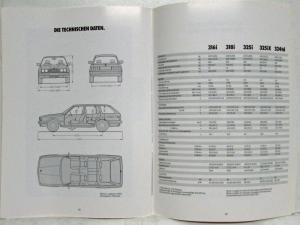1992 BMW 3 Series Touring Sales Brochure - German Text