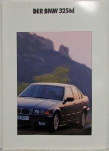 1991 BMW 325td Sales Brochure - German Text