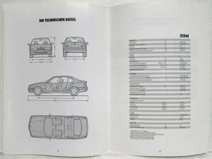 1991 BMW 325td Sales Brochure - German Text