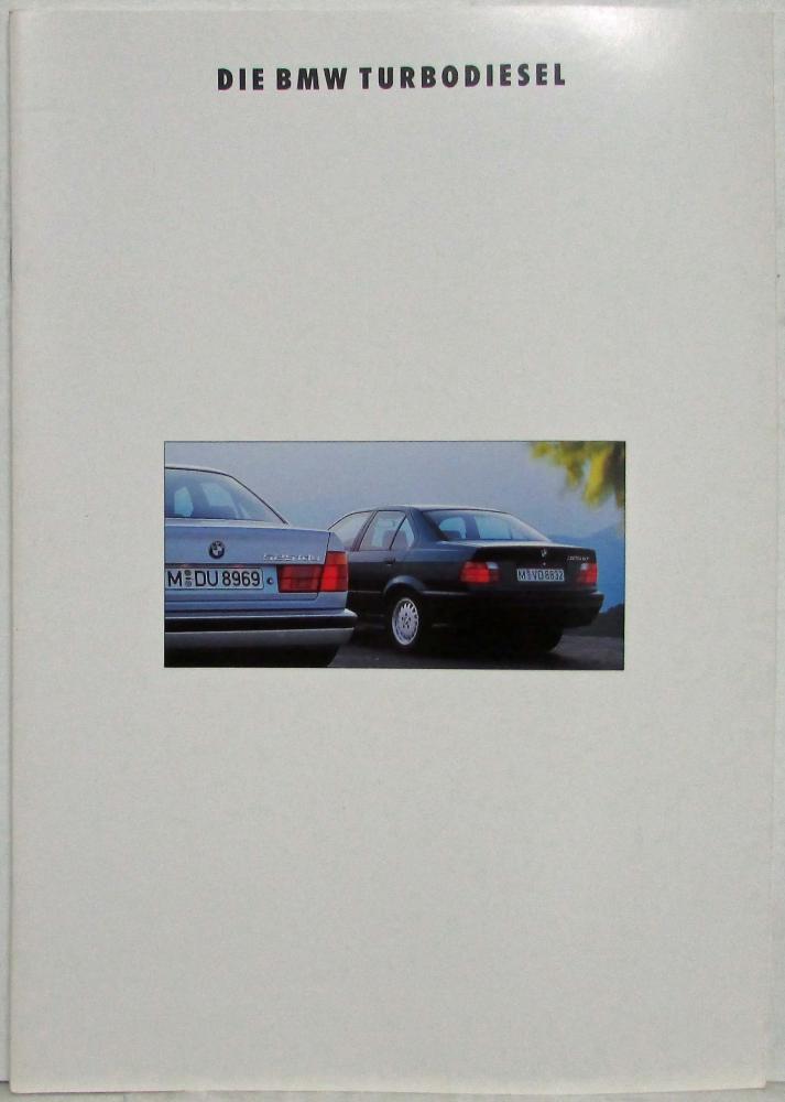 1992 BMW Turbodiesel Sales Brochure - German Text