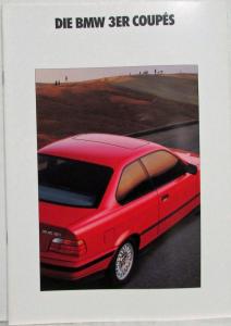 1991 BMW 3 Series Coupe Sales Brochure - German Text