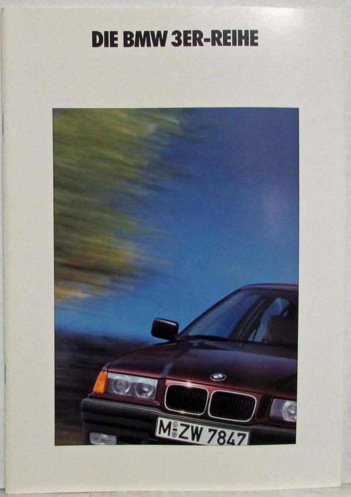 Brochure Officielle BMW Série 3 - Garnissages Et Teintes Intérieures (02/1990) - Occasion