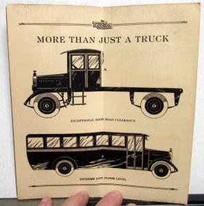 1920 Traction Truc-Tor Company Gas/Electric Truck Dealer Sales Brochure Original