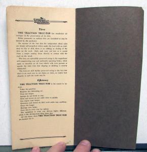 1920 Traction Truc-Tor Company Gas/Electric Truck Dealer Sales Brochure Original