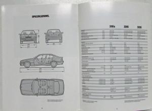 1992 BMW 3 Series Coupe Sales Brochure - 318 320 325