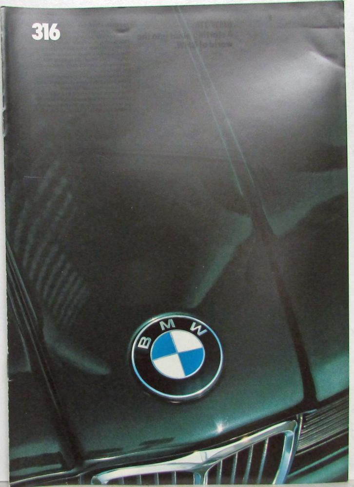 1982 BMW 316 Sales Brochure - Right-Hand Drive