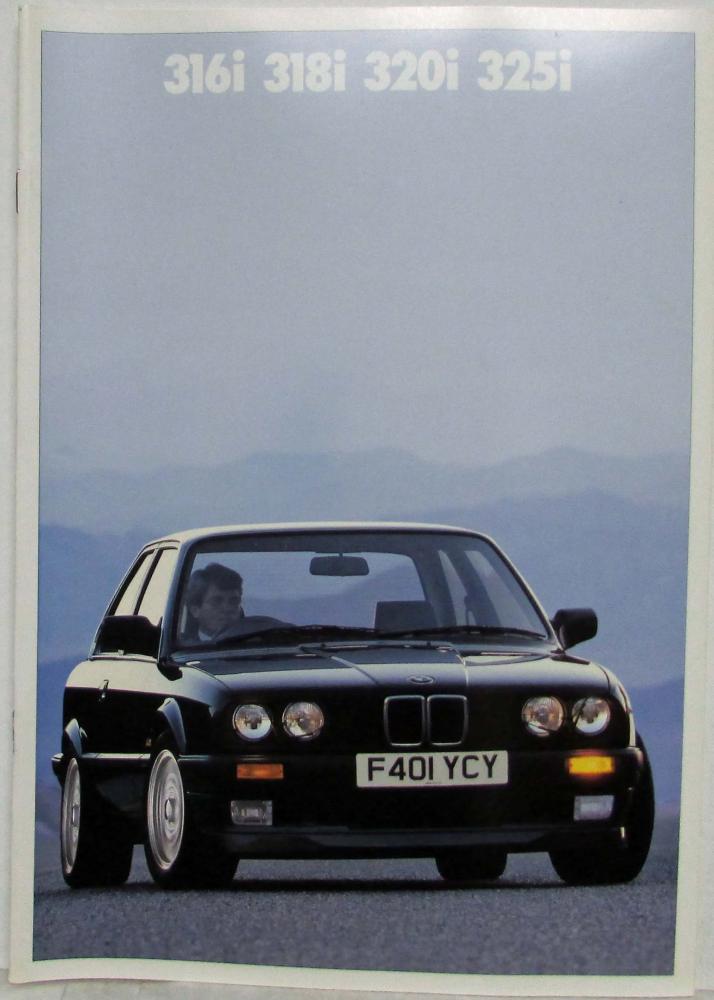 1988 BMW 316i 318i 320i 325i Sales Brochure - RHD