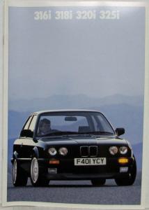1988 BMW 316i 318i 320i 325i Sales Brochure - RHD