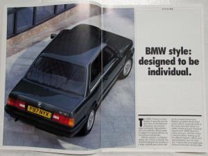 1988 BMW 316i 318i 320i 325i Sales Brochure - RHD