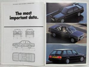 1988 BMW 316i 318i 320i 325i Sales Brochure - RHD
