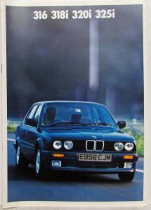 1987 BMW 316i 318i 320i 325i Sales Brochure - Right-Hand Drive