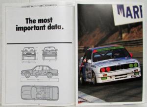 1987 BMW 316i 318i 320i 325i Sales Brochure - Right-Hand Drive