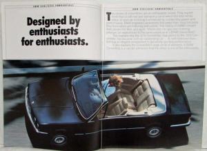 1987 BMW 320i 325i Convertible Sales Brochure - Right-Hand Drive